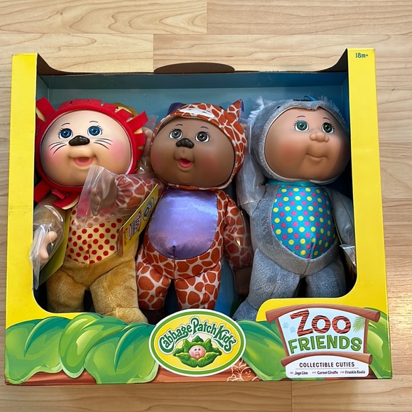 Cabbage Patch Kids Zoo Friends Collectible Cuties 3-Pack NIB - Picture 1 of 9